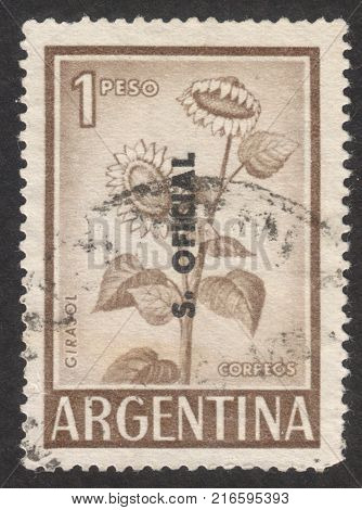 MOSCOW RUSSIA - CIRCA NOVEMBER 2017: a post stamp printed in FRANCE shows Cognac the series 