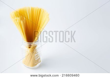 Spaghetti, Twine Bound, Stand Vertically Isolated On White Background