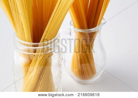 Spaghetti, Twine Bound, Stand Vertically Isolated On White Background
