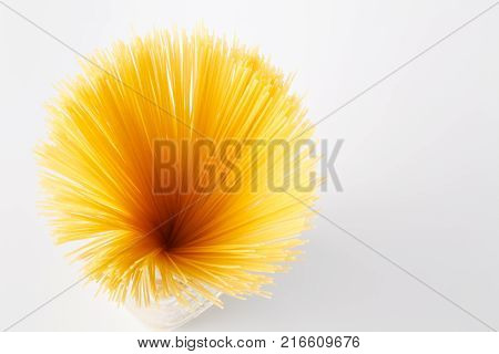 Spaghetti, Twine Bound, Stand Vertically Isolated On White Background