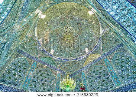 The Entrance Portal To Hazayer Mosque In Yazd
