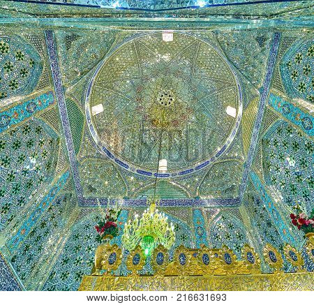 The Entrance Portal To Hazayer Mosque In Yazd