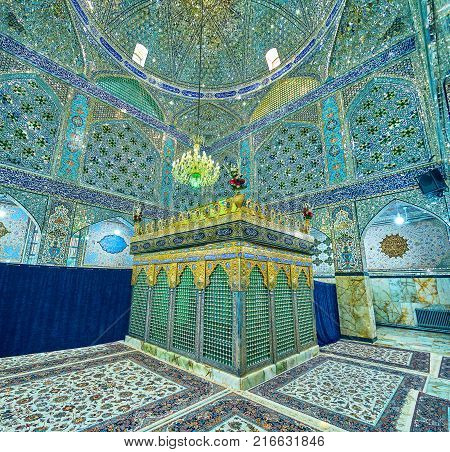 The Entrance Portal To Hazayer Mosque In Yazd