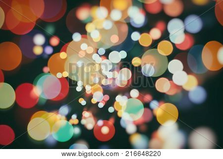 celebration Twinkly Lights and Stars Christmas Background
