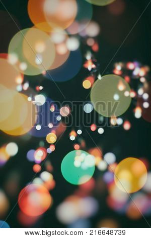 celebration Twinkly Lights and Stars Christmas Background
