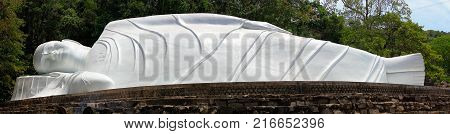 Panorana view of Reclining Buddha in the Mountain Ta Cu Nature Reserve in Vietnam It was formed on October 26 1996 in Tan Lap commune Ham Thuan Nam district about 30 km South East of Phan thiet.