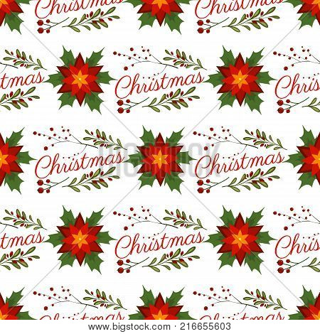 Christmas floral wreath winter pattern floret holiday elements vector leaf flower design illustration wreath. Winter vintage collection painted plants decorations poinsettia, berry, branchlets.
