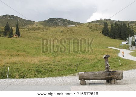 view of alpine mountains in northern Italy