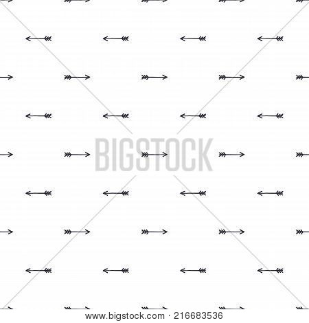 Arrow pattern. Set of arrow symbols seamless background. Retro wallpaper. Stock vector illustration isolated on white.