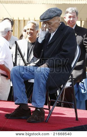 LOS ANGELES - március 26: Dennis Hopper egy ünnepségen, ahol a Dennis Hopper egy csillagot a Holly kap
