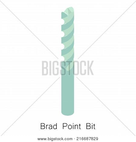 Brad point bit icon. Isometric illustration of brad point bit vector icon for web
