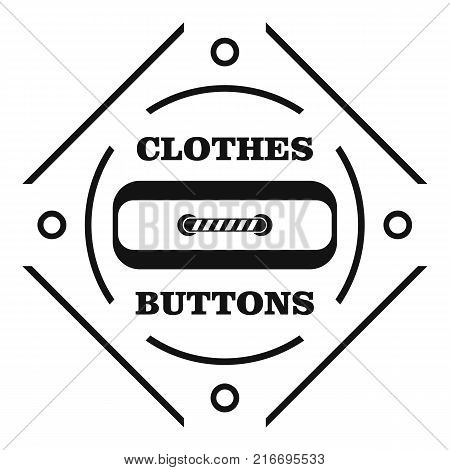 Clothes button plastic logo. Simple illustration of clothes button plastic vector logo for web