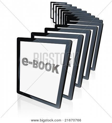 Une gamme de tablettes électroniques représentant la popularité croissante des e-lecteurs, e-books et autre ne