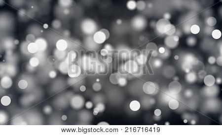 silver Sparkling Lights Festive background with texture. Abstract Christmas twinkled bright bokeh defocused. 3d rendering