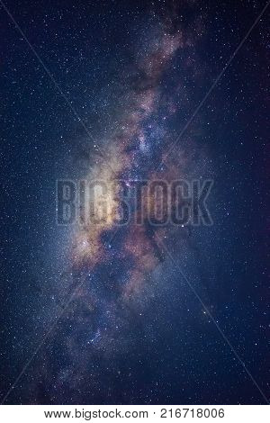 The Milky way galaxy on a night sky