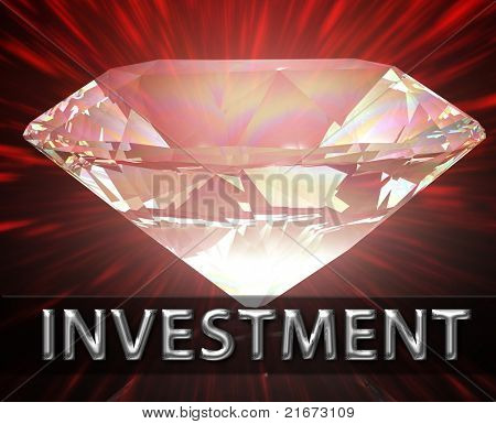 Luksus Pension rigdom besparelser investeringer koncept baggrund diamant illustration