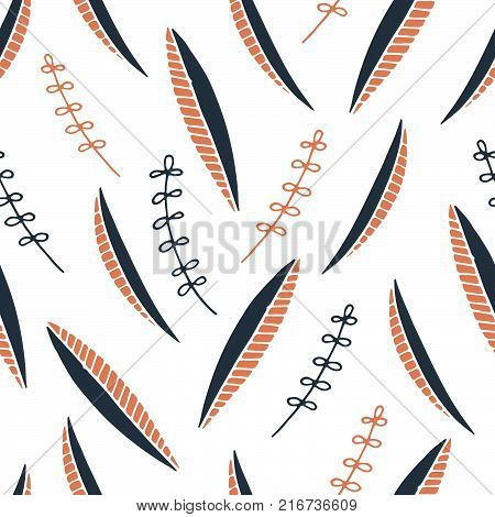 Wildwood Floral Seamless Pattern. Vector Forest Print.
