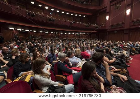 Spectators Watching In The Cinema