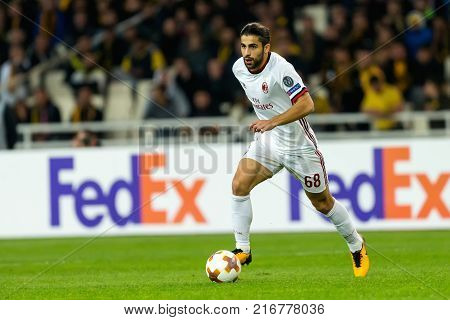 Uefa Europa League Game Between Aek Fc Vs Ac Milan