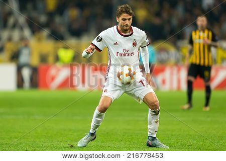 Uefa Europa League Game Between Aek Fc Vs Ac Milan