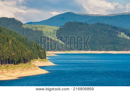 Vidra Lake is located in the Parang Mountains Romania