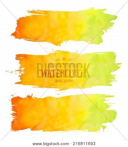 Blue abstract aquarelle background. Hand drawn watercolor stains, splashes and drops. Vector texture handmade