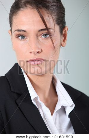 Young brunette businesswoman
