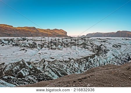 Solheimajokull Glacier in Iceland 