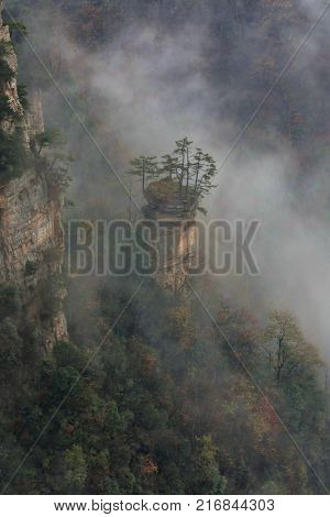 The Son of Heaven Mountain Tianzishan in China Hunan Province