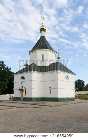 Mushkovichi, Russia - July 10, 2011: Church of the Trinity of the Life-Giving in the village of Muskovichi Smolensk region