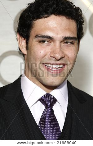 LOS ANGELES - 10 de mayo: Mark Sanchez como Mark Sanchez de los Jets de la NFL es honrado por el centro de la ciudad de Gam
