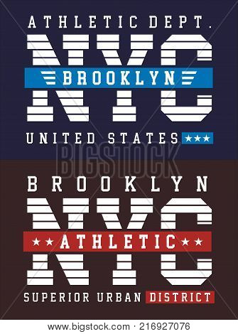 New York City athletics sports for poster and t-shirt