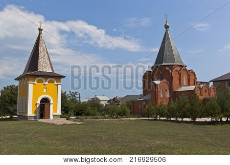 Gelendzhik metochion Holy Trinity St. Sergius Lavra. Chapel Igor of Chernigov and church Mikhail of Chernigov in the city Gelendzhik, Krasnodar region, Russia