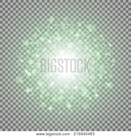 Light Circle With Dosts And Sparks, Purple Color