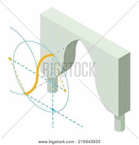 Arch shape icon. Isometric illustration of arch shape vector icon for web