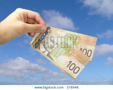 Ruka drží dolar