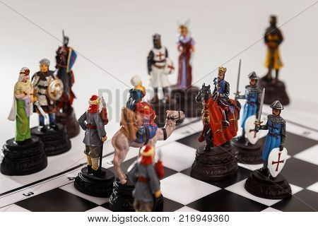 A game of chess, the endgame. Figure out the game see the ending.