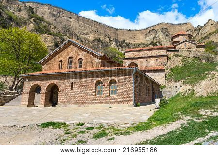 Panoramic view of ancient Shio-Mgvime monastery near Mtskheta, Georgia