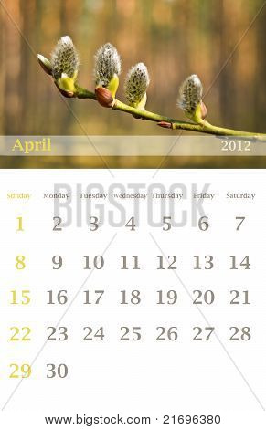Kalender 2012, April