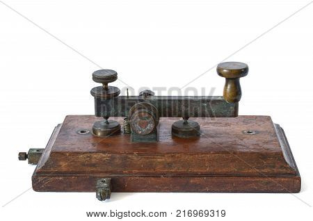 old telegraph for morse key used in Italy