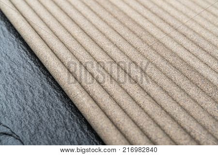 Electrodes for welding, on a black background