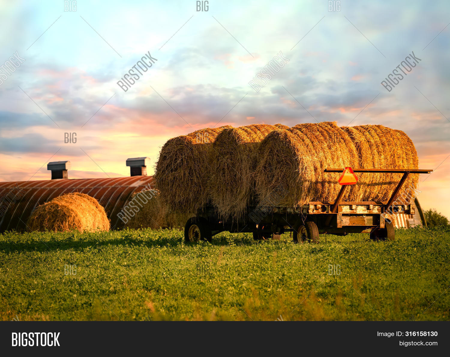 Farm Hay Wagon Filled Image & Photo (Free Trial) Bigstock