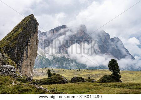 Lake Santa Caterina Or Auronzo Lake - An Artificial Lake Located Near The Town Of Auronzo Di Cadore 