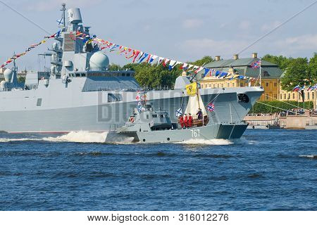 Saint Petersburg, Russia - July 25, 2019: The Landing Boat Of Project 11770, 