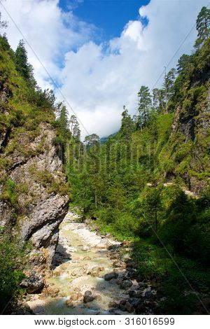 Almbachklamm Pass In Berchtesgaden In Germany In Europe Summer Weather