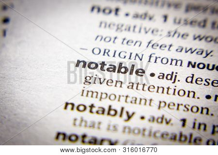 Word Or Phrase Notable In A Dictionary