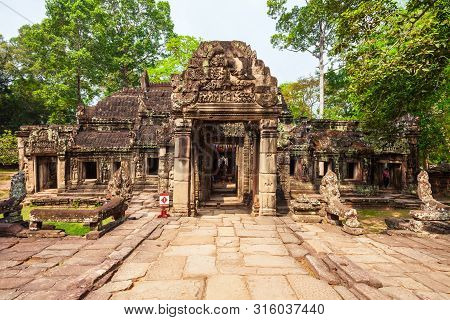 Ta Prohm Or Prasat Taprohm Is The Temple At Angkor In Siem Reap In Cambodia