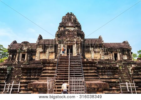 The Baphuon Is A Temple At Angkor, Cambodia. Baphuon Is Located In Angkor Thom, Northwest Of The Bay
