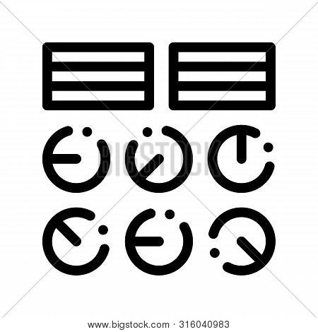 Benchboard Water Treatment System Icon Sign Thin Line. Water Treatment Factory Operating Dashboard T