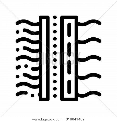 Water Treatment Filter Sign Thin Line Icon. Filtration Unhealthy Water Treatment Linear Pictogram. R